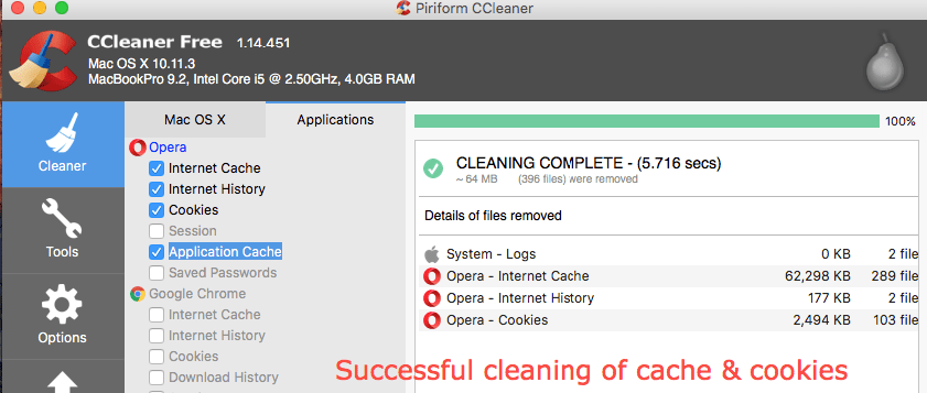 ccleaner for mac os x sierra